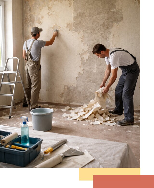 Снятие старых обоев в Дзержинске быстро и качественно