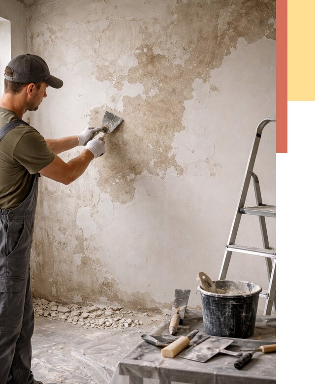 Снятие старой шпаклевки в Дзержинске от 1881 руб. — быстро и недорого | ОТДЕЛОЧНИК-Дзр