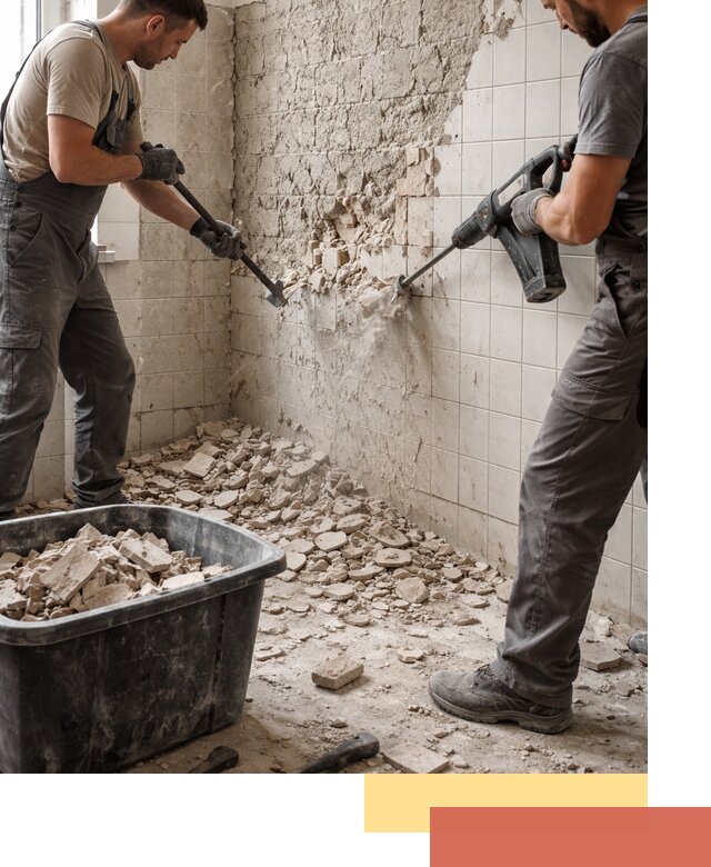 Демонтаж плитки со стен в Дзержинске быстро и аккуратно