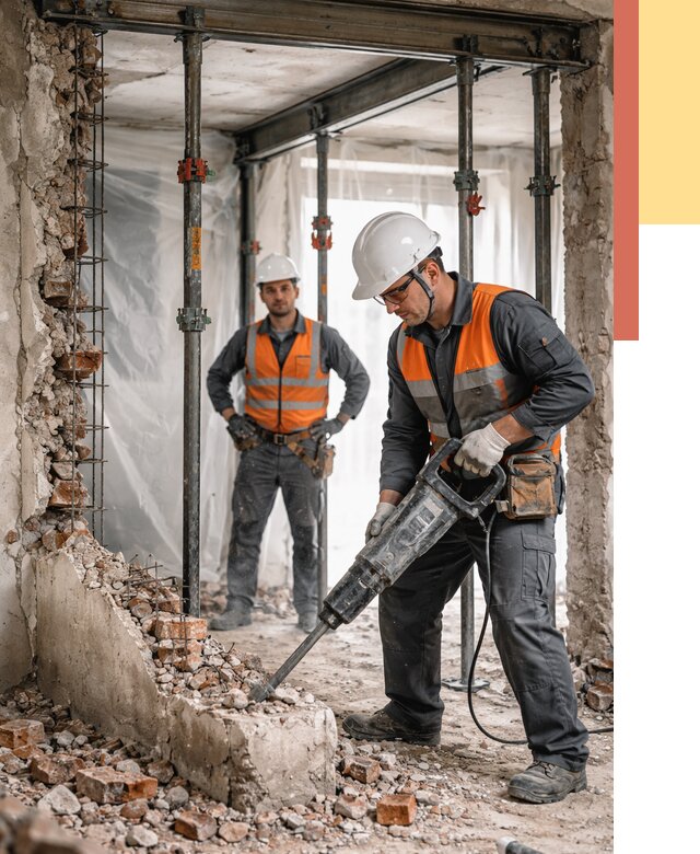 Снос несущих стен в Дзержинске от 10421 руб. — демонтаж несущей стены под ключ | ОТДЕЛОЧНИК-Дзр