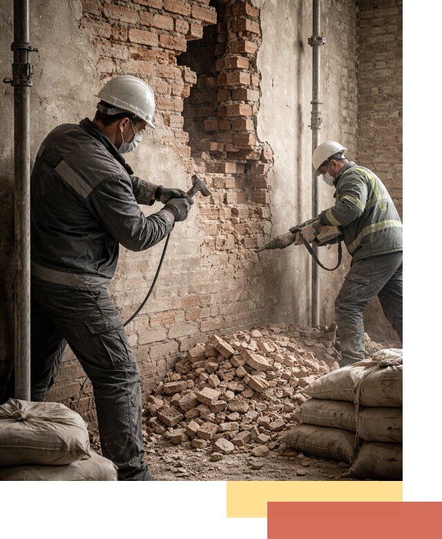 Демонтаж кирпичных стен в Дзержинске быстро и безопасно