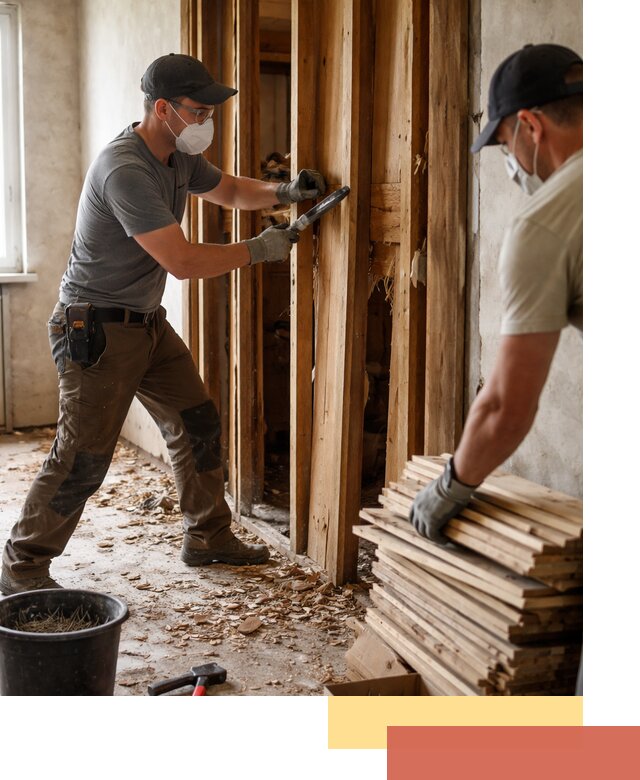 Демонтаж деревянных перегородок в Дзержинске быстро и аккуратно