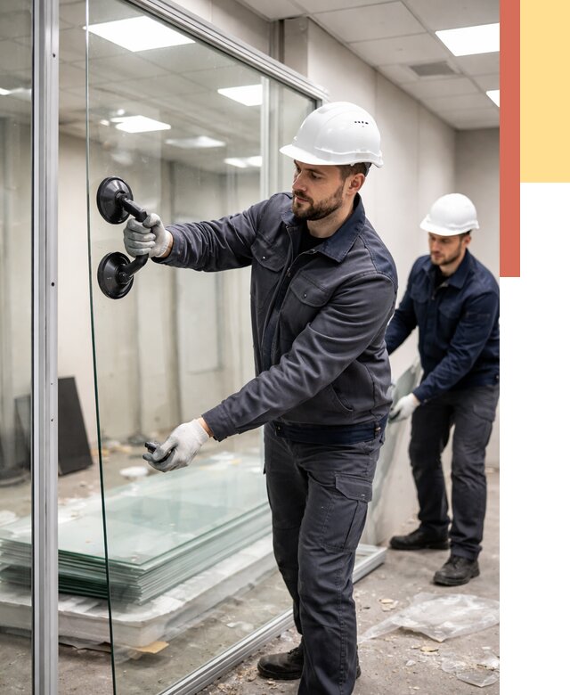 Демонтаж стеклянных перегородок в Дзержинске от 3253 руб. — быстро и недорого | ОТДЕЛОЧНИК-Дзр