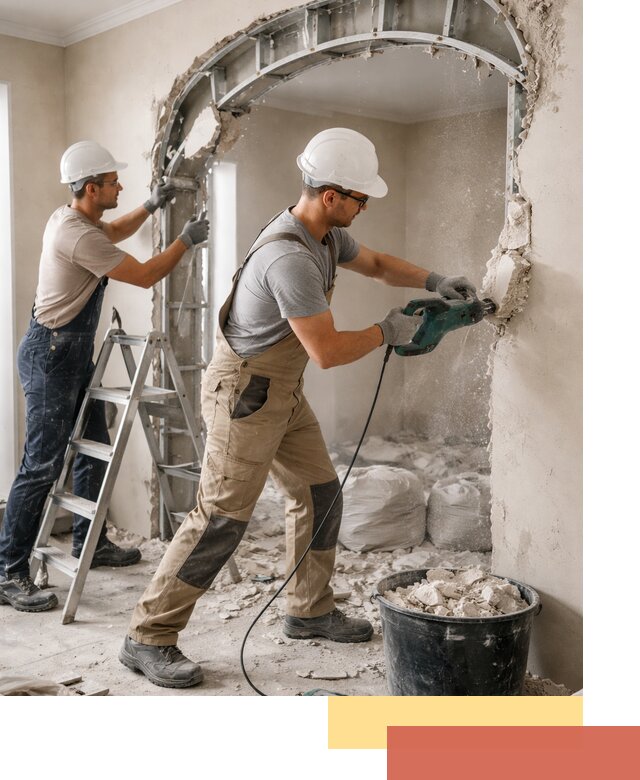 Демонтаж гипсокартонной арки в Дзержинске быстро и аккуратно