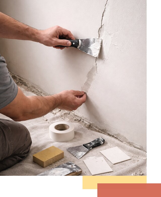 Заделка трещин и сколов в стенах и потолках в Дзержинске