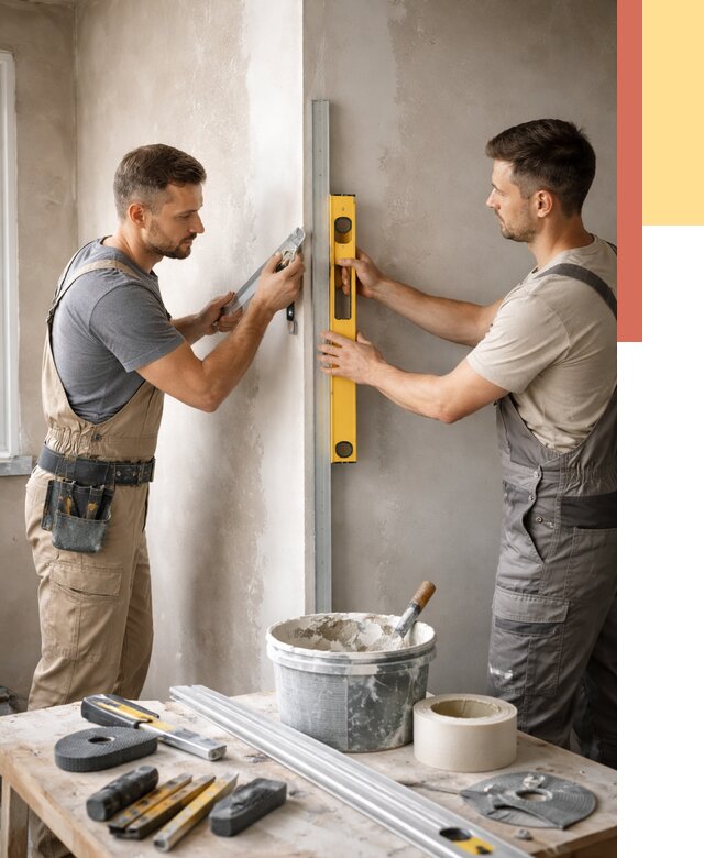 Выведение углов стен в Дзержинске от 1881 руб. быстро и недорого | ОТДЕЛОЧНИК-Дзр