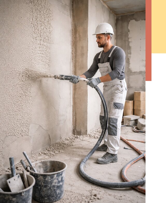 Машинная штукатурка стен в Дзержинске под ключ от 6609 руб./м2 | ОТДЕЛОЧНИК-Дзр