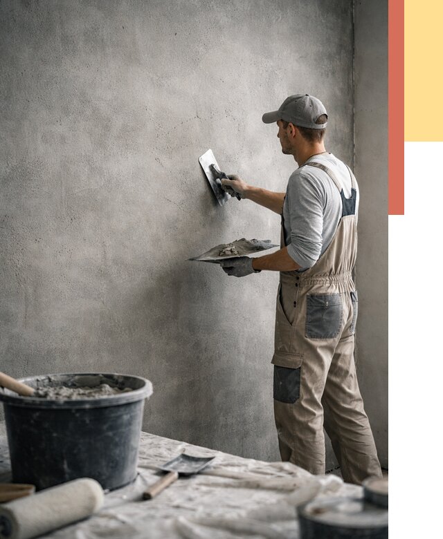 Декоративная штукатурка под бетон в Дзержинске от 2542 руб./м² — нанесение под ключ | ОТДЕЛОЧНИК-Дзр