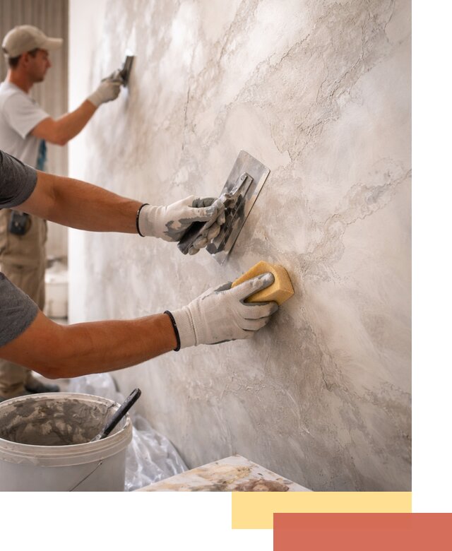 Декоративная штукатурка под мрамор в Дзержинске для стен и потолков