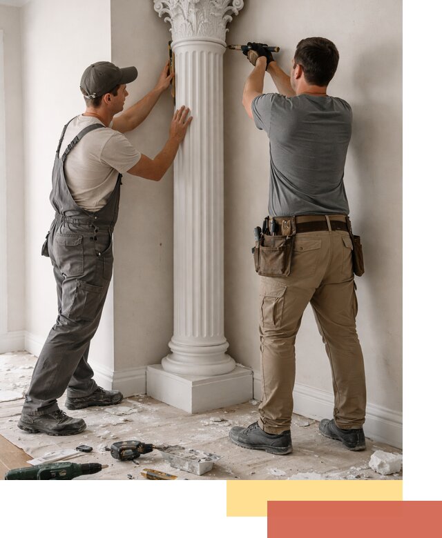 Установка декоративных колонн в Дзержинске под ключ