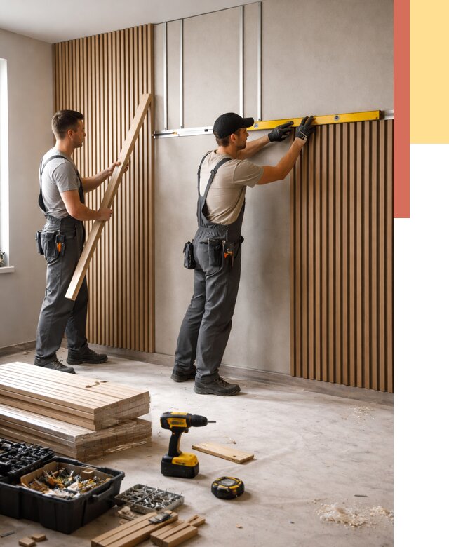 Монтаж реечных панелей на стены в Дзержинске от 1220 руб. — быстро и недорого | ОТДЕЛОЧНИК-Дзр