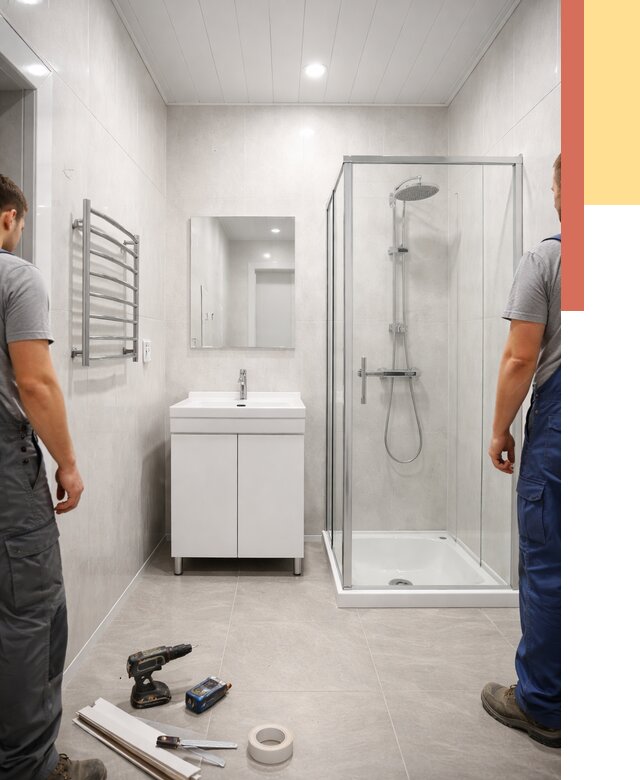 Отделка ванной комнаты панелями ПВХ в Дзержинске от 4575 руб. за м2 | ОТДЕЛОЧНИК-Дзр