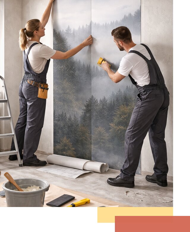 Поклейка фотообоев профессионально в Дзержинске под ключ