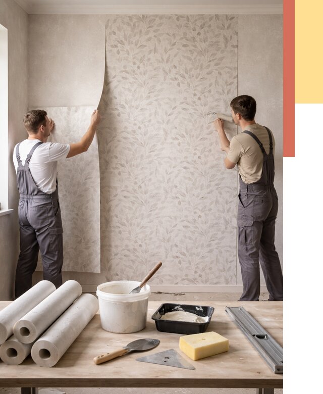 Поклейка обоев с подбором рисунка в Дзержинске от 3558 руб. | ОТДЕЛОЧНИК-Дзр - быстро и недорого