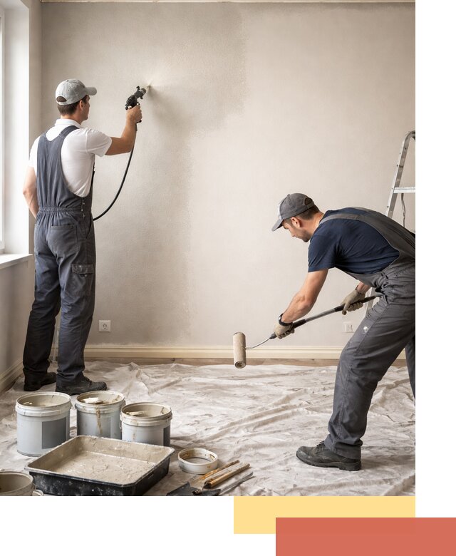 Покраска стен моющейся краской и защита поверхностей в Дзержинске