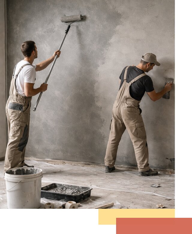 Покраска стен под бетон в Дзержинске профессионально и недорого