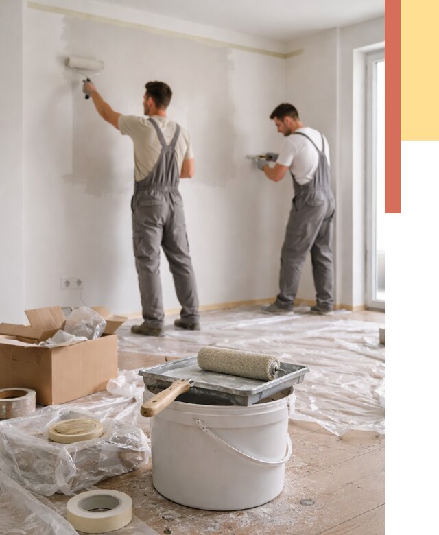 Покраска стен в квартире в Дзержинске от 2542 руб/м2 — быстро и недорого | ОТДЕЛОЧНИК-Дзр