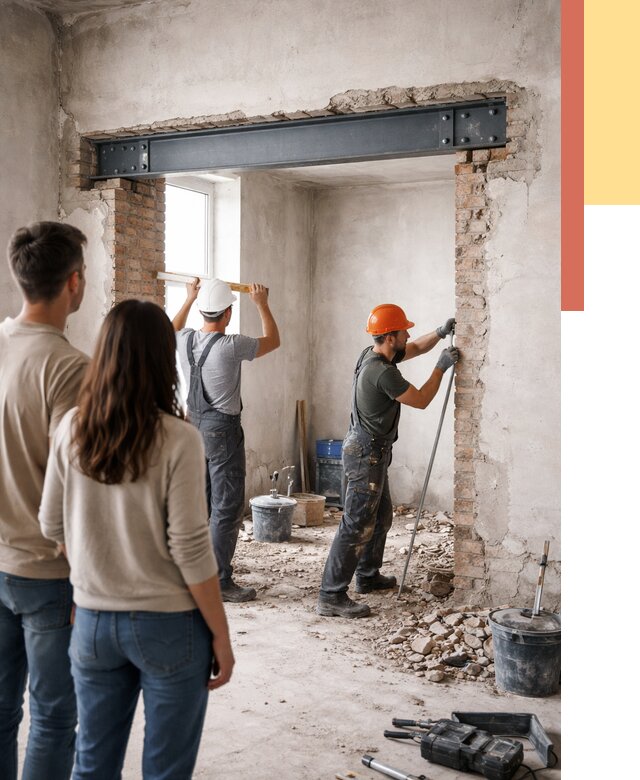 Усиление проема в стене в Дзержинске от 9659 руб. — усиление дверного проема металлоконструкцией | ОТДЕЛОЧНИК-Дзр