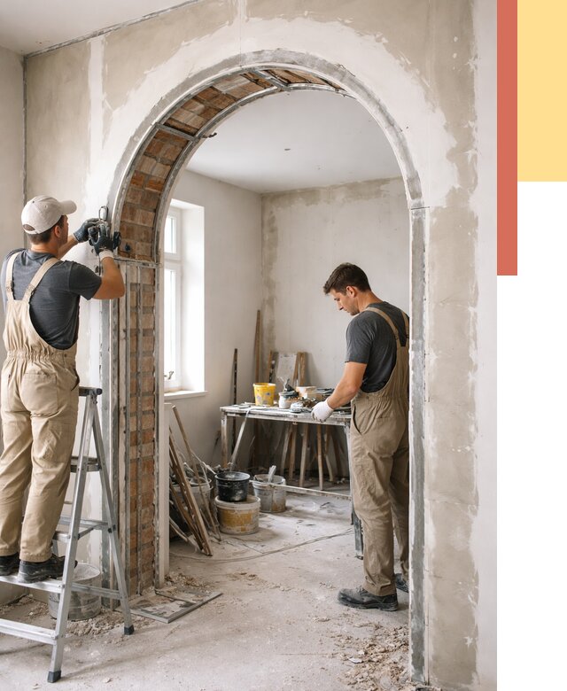 Устройство арочного проема в Дзержинске от 9659 руб. под ключ — быстро и недорого | ОТДЕЛОЧНИК-Дзр