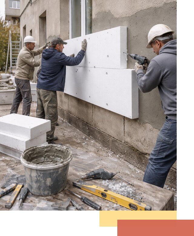 Утепление наружных стен пенопластом в Дзержинске