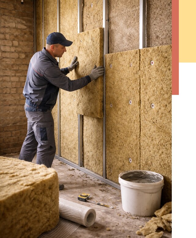 Утепление стен минватой в Дзержинске от 1373 руб./м2 — недорого и быстро | ОТДЕЛОЧНИК-Дзр