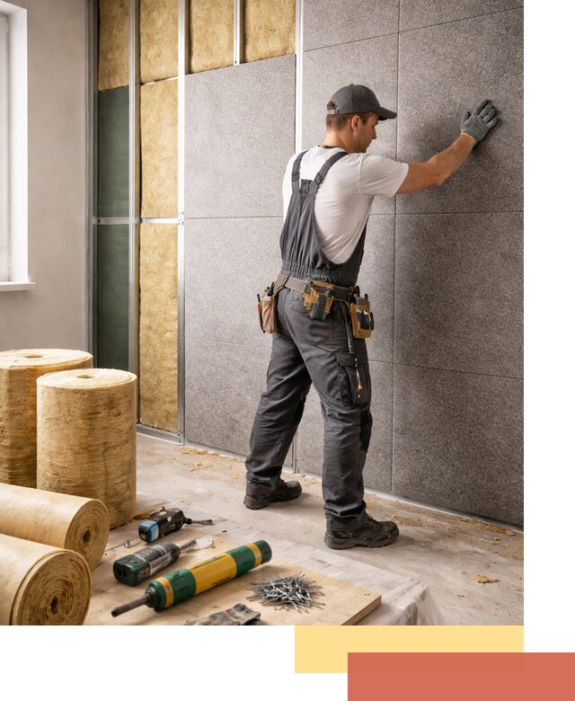 Профессиональная шумоизоляция стен в Дзержинске для квартиры и офиса