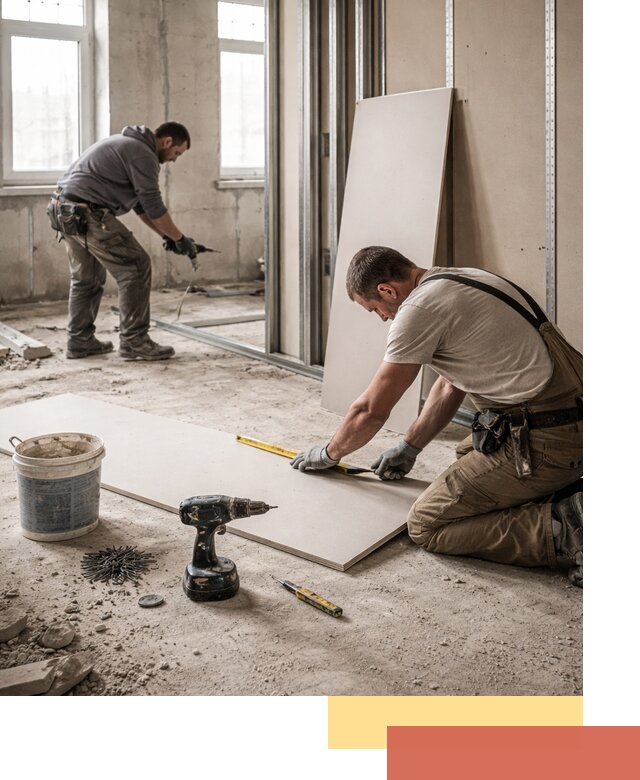 Кладка перегородок из ПГП под ключ в Дзержинске