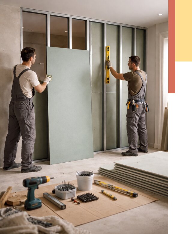 Перегородка из влагостойкого гипсокартона в Дзержинске от 4880 руб. — монтаж под ключ | ОТДЕЛОЧНИК-Дзр