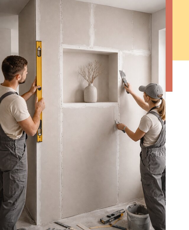 Перегородка из гипсокартона с нишей в Дзержинске от 3304 руб. под ключ | ОТДЕЛОЧНИК-Дзр