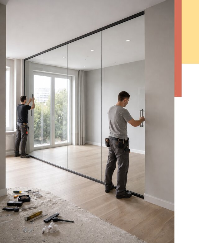 Изготовление стеклянных перегородок в Дзержинске от 12556 руб. под ключ | ОТДЕЛОЧНИК-Дзр