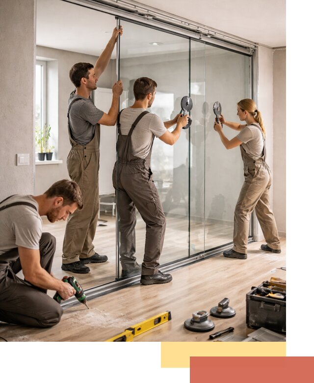 Изготовление стеклянных перегородок на заказ в Дзержинске