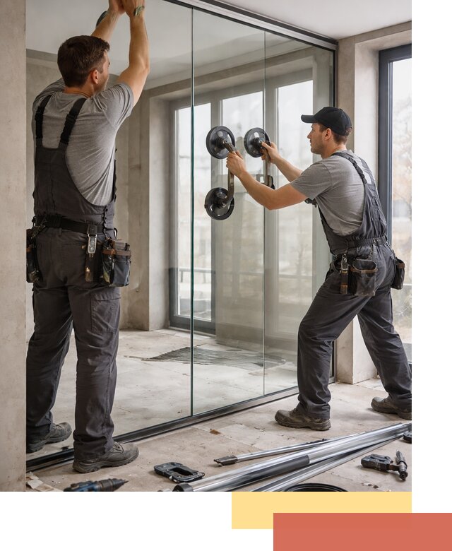 Цельностеклянные перегородки под ключ в Дзержинске