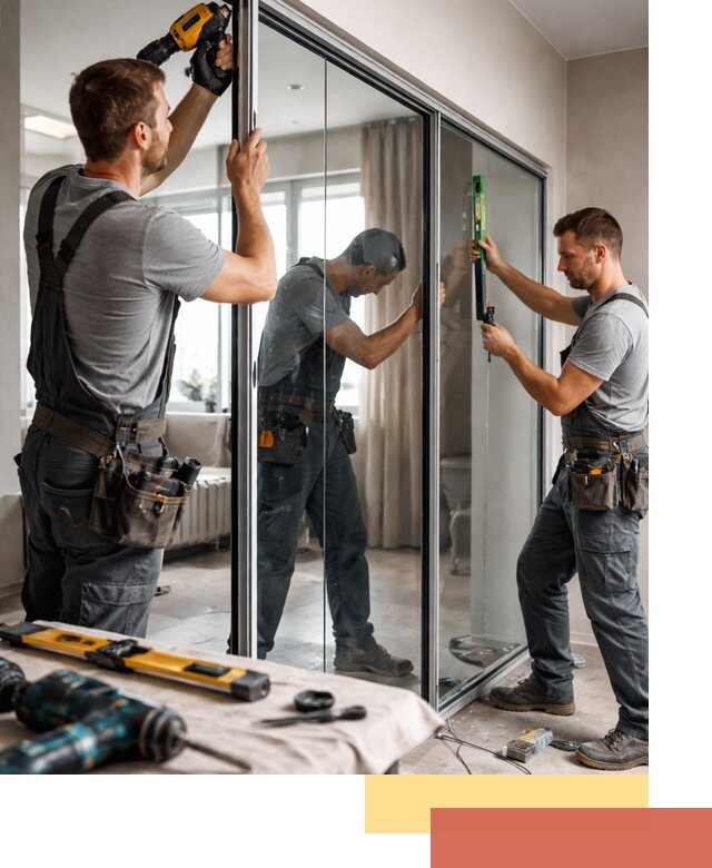 Каркасные стеклянные перегородки под ключ в Дзержинске