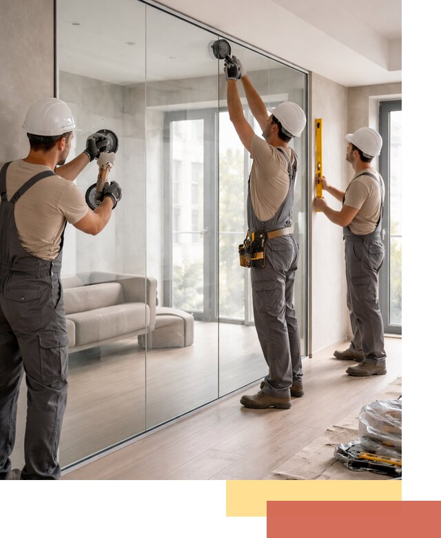 Перегородки из закаленного стекла в Дзержинске для офисов и квартир