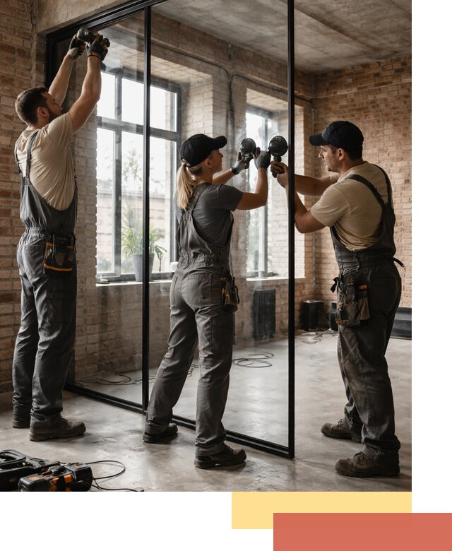 Стеклянные перегородки лофт — изготовление и монтаж в Дзержинске