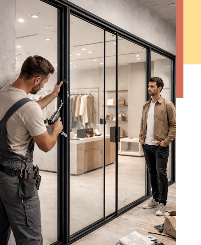 Стеклянные перегородки для магазинов в Дзержинске от 8337 руб. под ключ | ОТДЕЛОЧНИК-Дзр