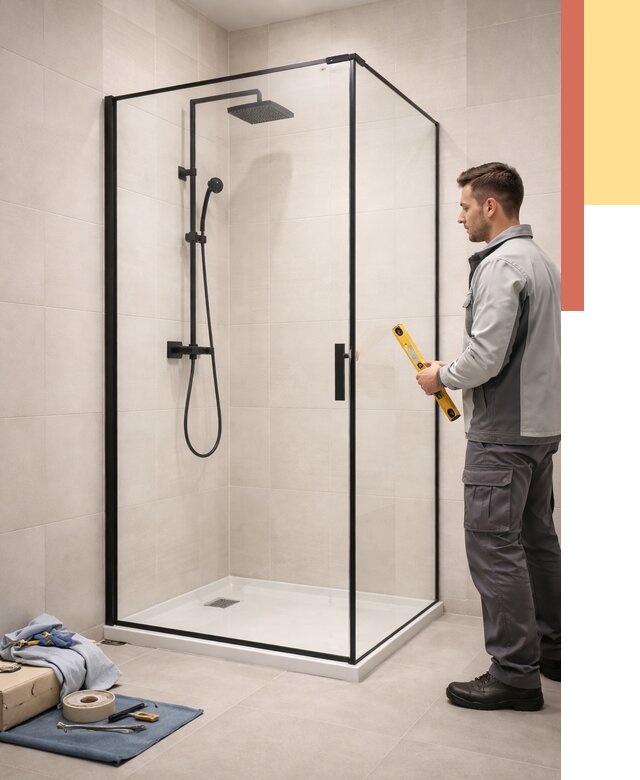 Стеклянные перегородки для душа в Дзержинске от 12709 руб. | Монтаж под ключ — ОТДЕЛОЧНИК-Дзр