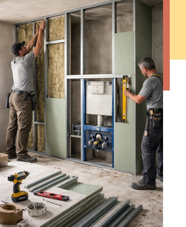 Установка сантехнических перегородок в Дзержинске от 8642 руб. | ОТДЕЛОЧНИК-Дзр