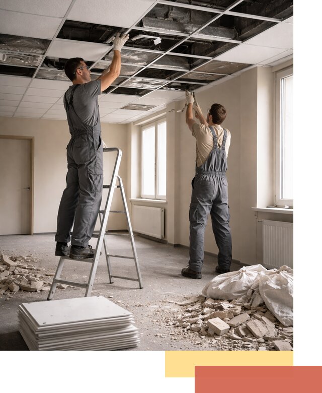 Демонтаж потолков Армстронг профессионально в Дзержинске