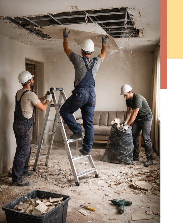 Демонтаж гипсокартонного потолка в Дзержинске от 427 руб. за м2 — ОТДЕЛОЧНИК-Дзр