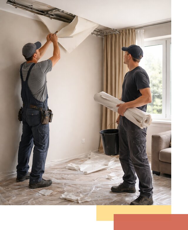 Демонтаж натяжного потолка в Дзержинске быстро и аккуратно