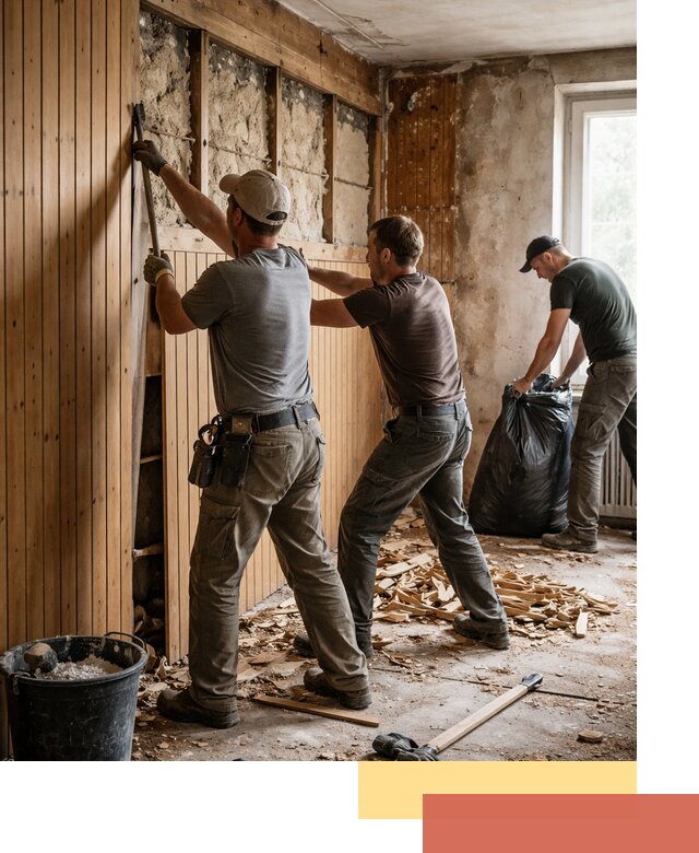 Демонтаж вагонки и вывоз материалов в Дзержинске