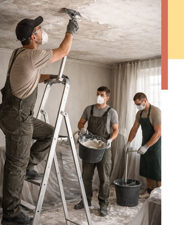 Удаление побелки с потолка в Дзержинске от 2542 руб. быстро и недорого | ОТДЕЛОЧНИК-Дзр