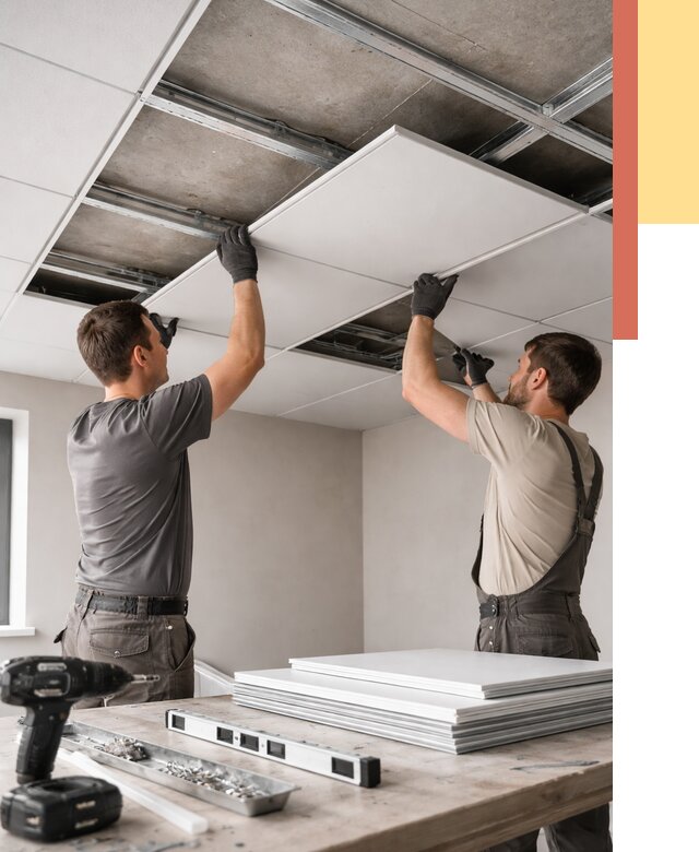 Монтаж кассетного потолка в Дзержинске от 4575 руб/м2 — установка и сборка | ОТДЕЛОЧНИК-Дзр