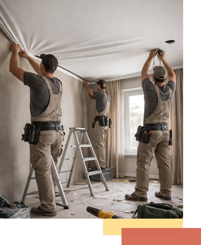 Монтаж матового натяжного потолка в Дзержинске качественно и быстро