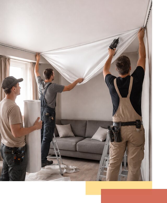 Монтаж сатинового натяжного потолка в Дзержинске качественно и быстро