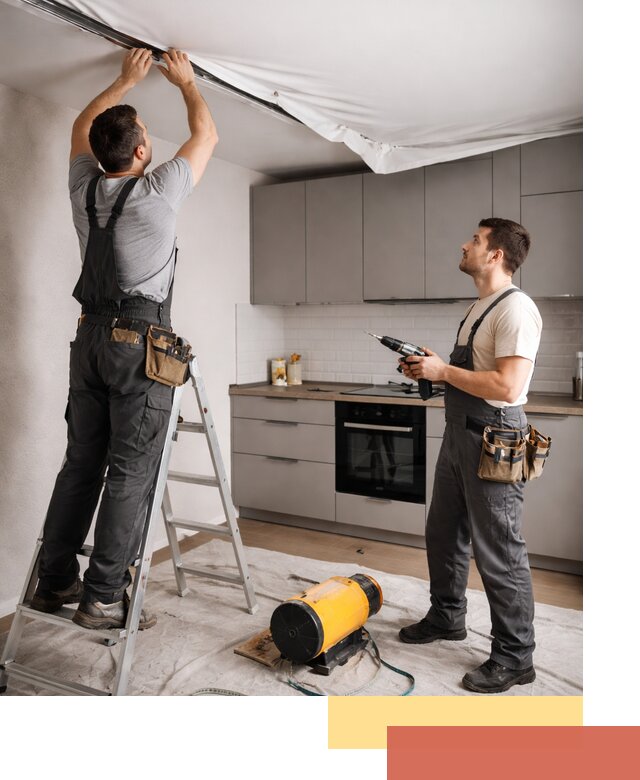 Монтаж натяжного потолка на кухне в Дзержинске