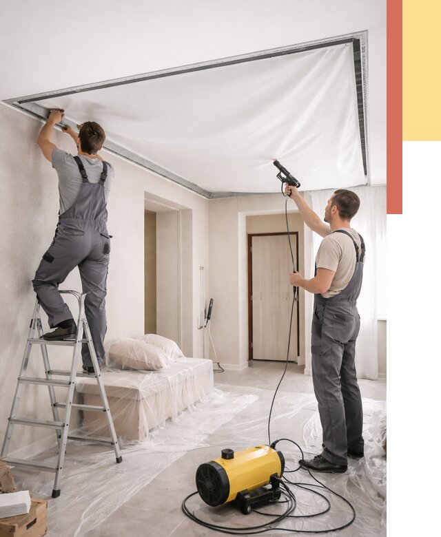 Монтаж натяжного потолка в прихожей в Дзержинске от 2694 руб. под ключ | ОТДЕЛОЧНИК-Дзр