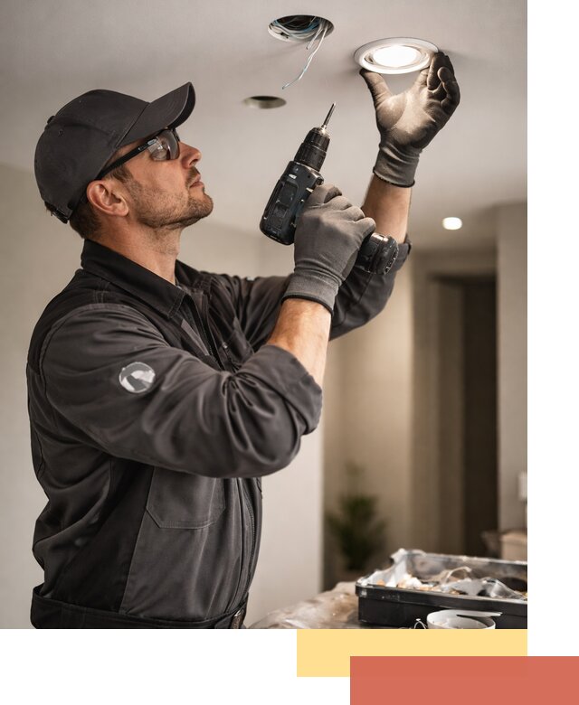 Установка точечных светильников в натяжной потолок в Дзержинске