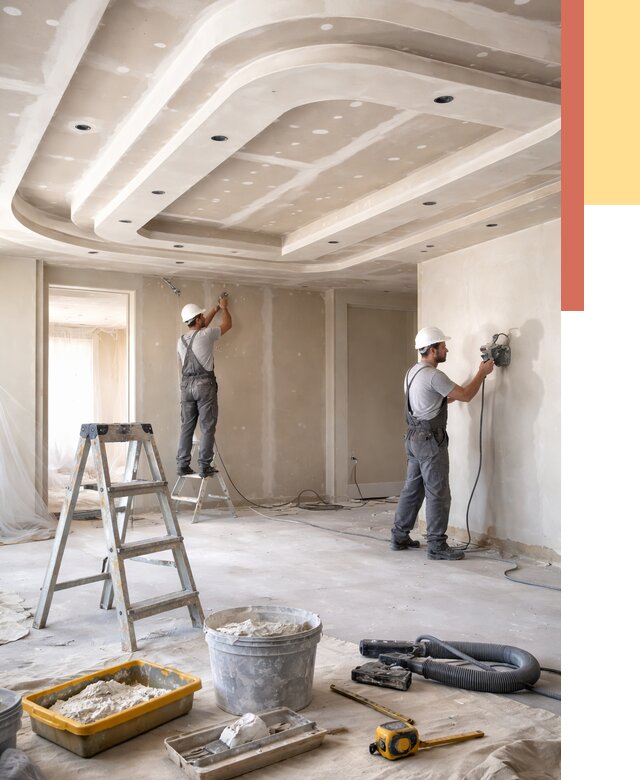 Многоуровневый потолок из гипсокартона в Дзержинске от 763 руб. под ключ | ОТДЕЛОЧНИК-Дзр